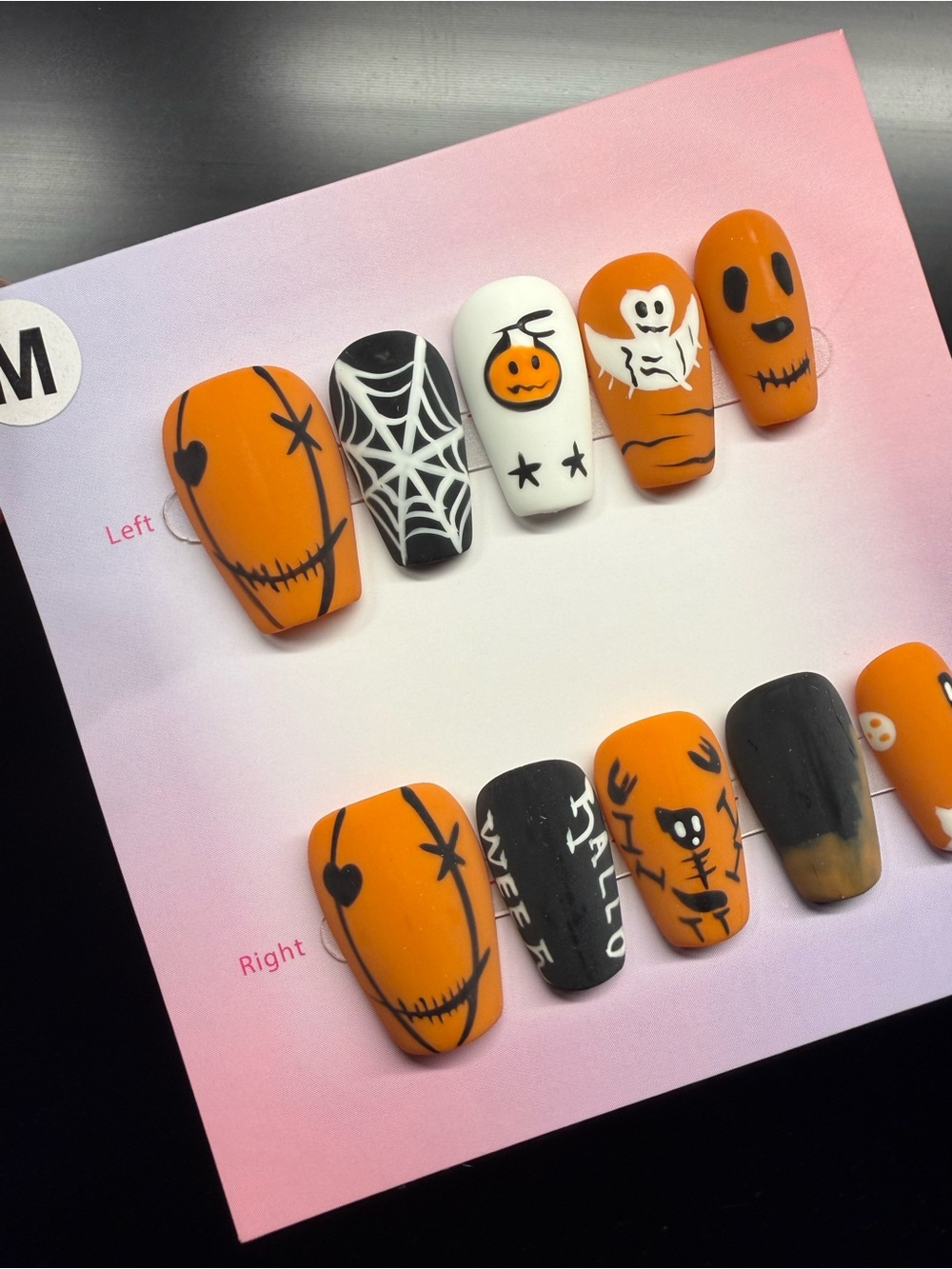 Halloween Matte Orange & Black Medium